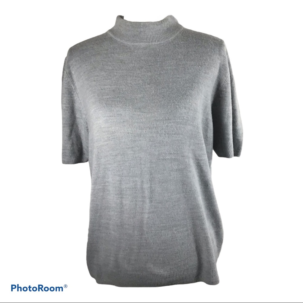 Appleseed’s ‎ Grey Short Sleeve Spring Sweater XL